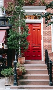 Red Front Door In the Red Brick House Front Door Color