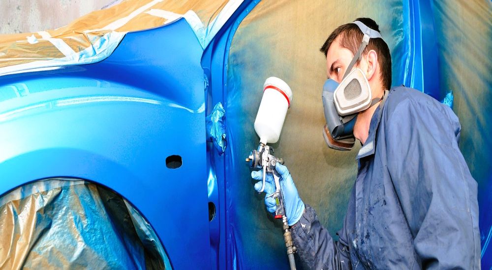 Spray Painting In How to Paint a Car With a Spray Gun